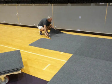 gym floor covering protection tile